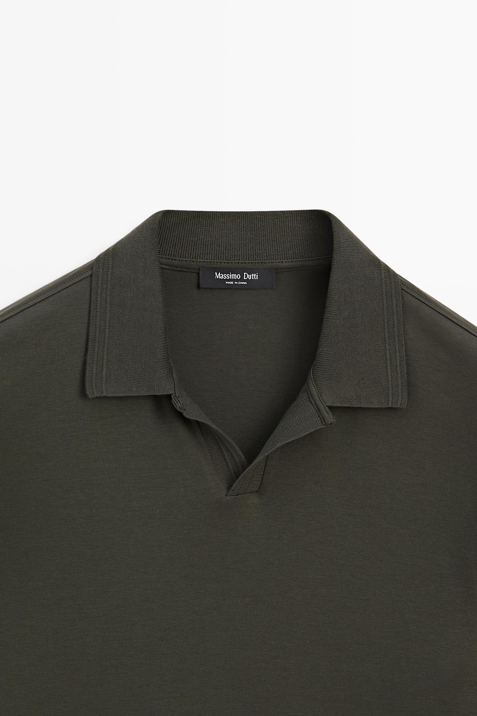 100% cotton long sleeve polo shirt